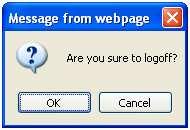 To logout, simply click on the Logout button at the upper right hand corner of the interface to return to the Administrator Login Page. Click OK to logout.