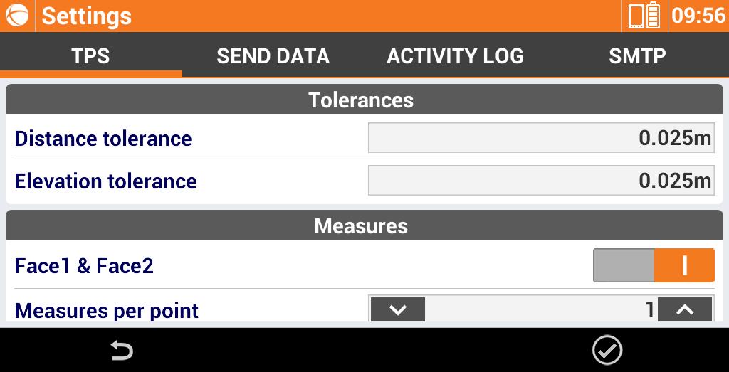 The Auto Measuring settings, are organized in pages.
