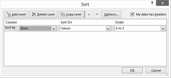 Chapter 1: Introducing Excel Tables 19 Using the Custom Sort dialog box When you can t sort table information exactly the way you want by using the Sort A to Z and Sort Z to A commands, use the