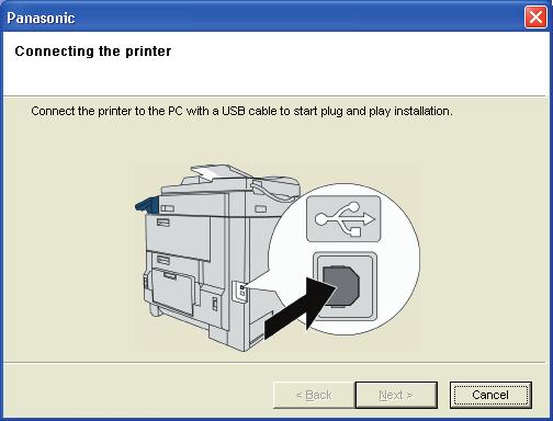 install the printer driver for the first time.
