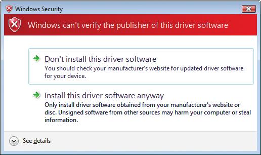 8C <Windows Vista> Click Install this driver software
