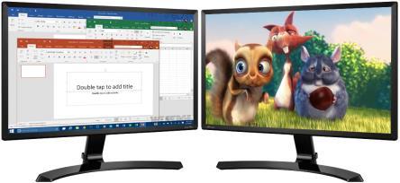 0a and one DisplayPort 1.2 both support 4K (3840 x 2160 / 2160p) resolution at 60 Hz. XH310V also features an analog D-Sub/VGA port for traditional displays. Two displays are supported simultaneously.
