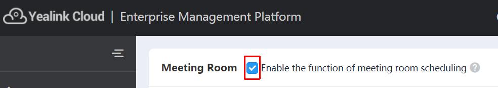 Managing Meeting Rooms 36 Enabling Meeting Rooms In order to make entity meeting rooms be used to schedule OA conferences, you can enable the meeting room. 1. Click Meeting Room. 2.