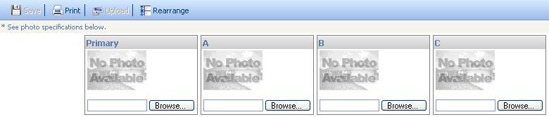 9. Once you have clicked on Save/Maintain Pics, the Picture Administration window will appear.