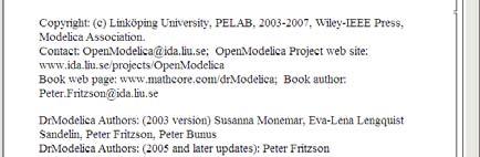 most of the Modelica Language Basic environment for