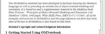 OMNotebook a literate programming notebook MDT an