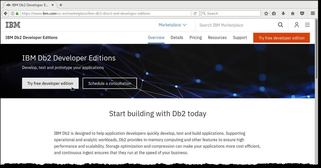 4 Downloading the Db2 Developer Community Edition software (Duration: 5 minutes) Follow these steps to download the Db2 Developer Community Edition software (web page