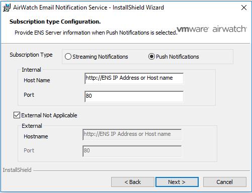 In case, the external host is different then deselect the External Not Applicable check box and enter the external details. The URL prefixes can be either http or https.