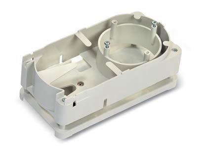 Keystone wall outlet 45x45mm 1 Port unequipped pure white 114L1001 module plug direction approx.
