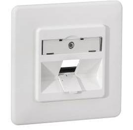 30 downwards Keystone wall outlet 80x80mm 1 Port unequipped pure white 114L1011 Keystone wall outlet 80x80mm 2 Ports unequipped