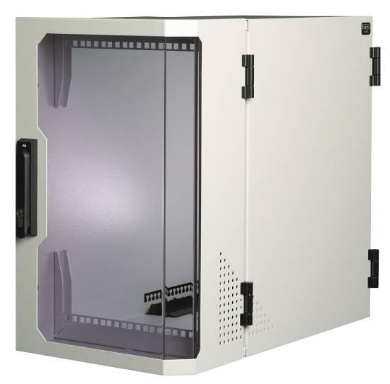 Floor Distributor: Wall-mounted Distributor protection class IP 54 visually stylish enclosure space-saving design stable basic construction 2 doors with turning lever lock and three-point locking