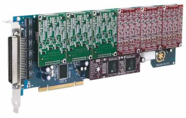 Chapter 2: Card Installation FXS Quad Modules (Green) FXO Quad Modules (Red) Female RJ-21 1 2 3 4 5