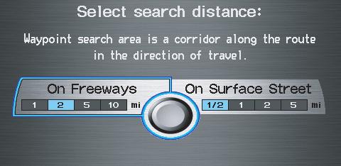 The diagram below shows how the system handles the search for Places Along the Route or Places Around the Destination (see Search Waypoint on page 75).