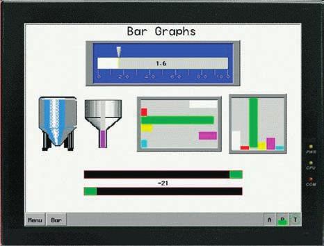 Advanced Functional Features Bar Graphs EZware-500 software provides many options when creating bar graphs, including: l Variable Alarm limits l