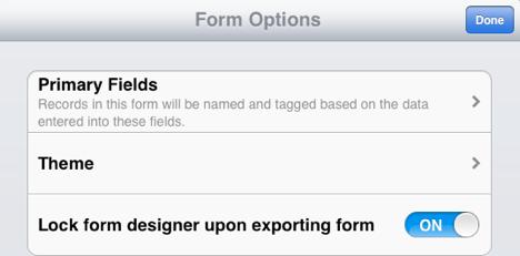 14. Locking the Form Designer Upon Exporting a Form When exporting the form to