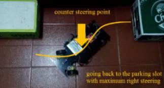 Then counter-steer will be turned to the left and the robot will enter into the parking slot. In this section analytical calculation is developed for these relationships.