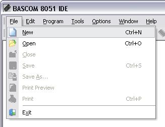 The steps to make a simple application using BASCOM-8051 demo is as follows: 1.
