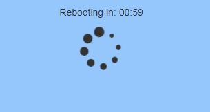 37 7. After clicking on the Save Settings button, a reboot timer countdown will begin. Figure 4-39. Speaker Reboot Timer 8.