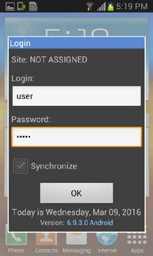 CREATING HANDHELD USER 8 To work with the mobile app, you need to enter user login and password, which can be set in