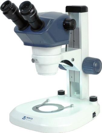 STEREO MICROSCOPES BOECO ZOOM STEREO MICROSCOPE MODEL BSZ-405 Specification BSZ-405: Optical system: Binocular head inclined at 45 Interpupillary Distance 55-75 mm Eyepiece dioptric