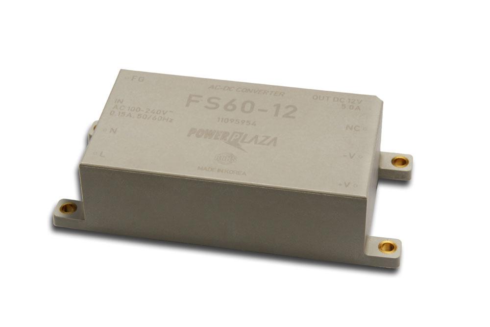FS60 Series small size isolated AC/DC converters Features High Efficiency Wide operating temperature range ( -10 C to +60 C ) Universal input range Built in EMI Filter Inrush current limit Over
