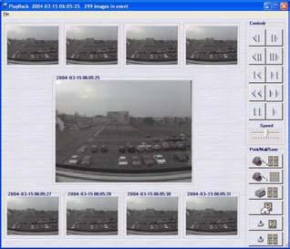 AXIS Camera Station User Interface Click on an image to enlarge the view and enable more options, e.g. save a recorded image to disk, print an image, save as zip file, etc.