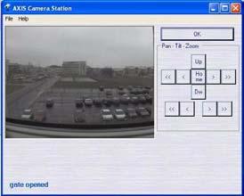 AXIS Camera Station User Interface viewing the I/O status and camera sequences are further down.