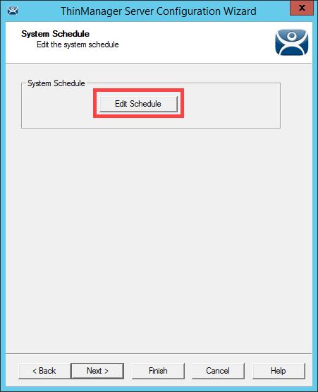 So Schedules can be used to further enhance your Security initiatives. You can also schedule automatic ThinManager configuration backups, or regular Touchscreen Calibrations! 1.