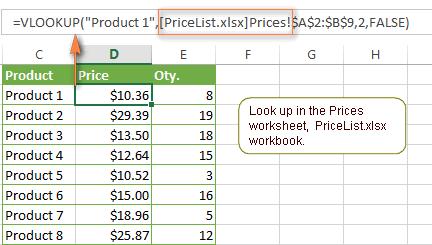 Rules: There are no spaces in the function. The lookup value MUST be located in the first column.