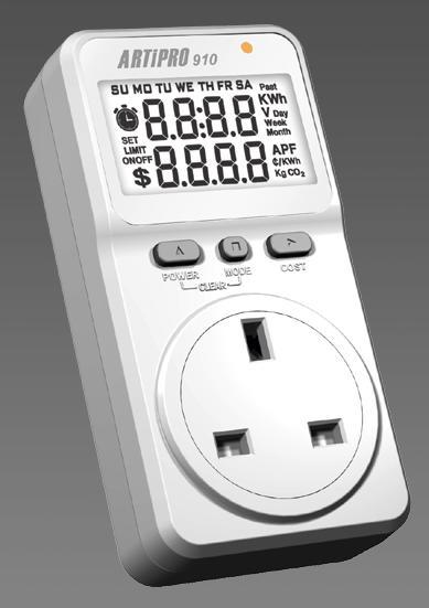 Basic Operations <Up> / <Power> button <Mode> button <Right> / <Cost> button Connect the power meter to AC power supply minimum 10 hours to fully charge the internal backup battery.