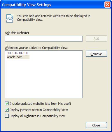 Turning on Compatibility Mode for RateManager Adding RateManager to the Compatibility list is beneficial to IE users.