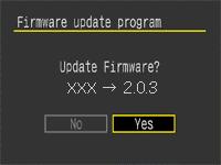 The following message will appear on LCD monitor, and the camera will check the version of its firmware.