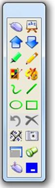 Desktop icon Program menu The Easy Interactive Tools Menu The Brightlink Pen Once the software opens, the Interactive Tools menu will appear on the desktop.