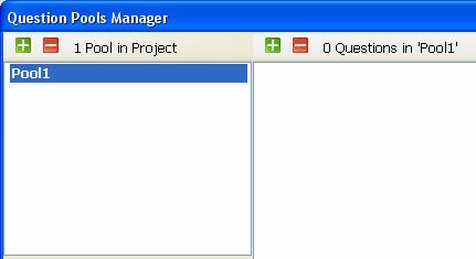Create Question Pools 1. Open a quiz project with several questions 2. Click Quiz in the menu bar and select Question Pools Manager 3.