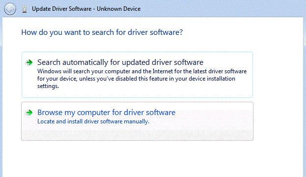 f. Select the Driver tab and then select Update Driver. g.