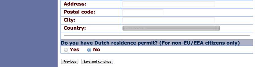 the residence permit question (which is only applicable for