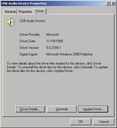On the Device properties screen, choose the Driver tab and then click on Update Driver.