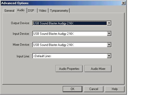 Make sure the Input Device and Mixer Device are also set to Creative SB Audigy NX.