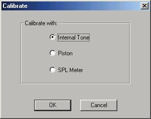 On the Calibrate screen make sure the Internal Tone option is