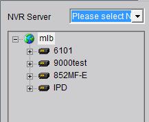 7.1.3.2 NVR Recording Mode Configuration 1 st step: Select added NVR servers from schedule.