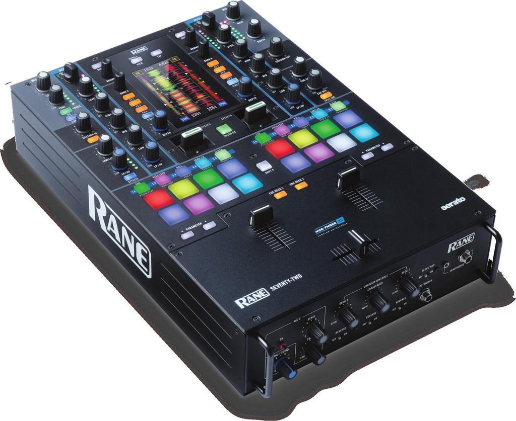 Premium 2-channel mixer with multi-touch screen for pro DJs and turntablists. 4.