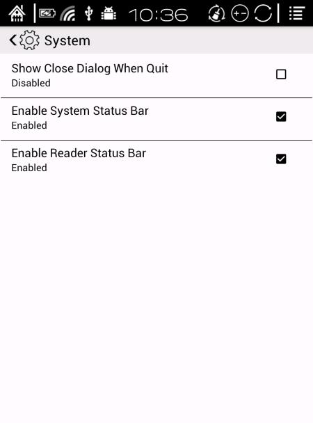 System option allows user to set the preference whether to get notified before exiting current page, whether to launch system status