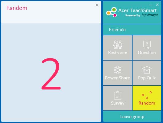 Acer TeachSmart - 41 When a survey is ready, select the tick to send it to the group members.