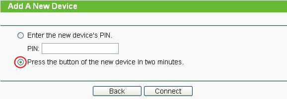 Method Three: Step 1: Keep the default QSS Status as Enabled and click the Add device button in Figure 4-4, then the following screen will appear.