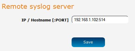 Figure 127 Remote syslog server configuration ITEM DEFINITION Debug Info Notice Error Show extended system log messages with full debugging level