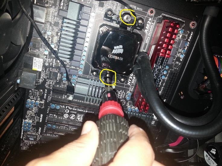 Step 7: Installing CPU Cooler Part 2 The CPU cooler will come with hardware Note: Intel and AMD CPUs have different mounting methods Place the