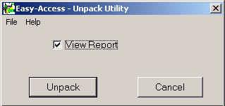 Using Easy Access Software To display reports that have been sent in a compressed format To display reports that have been sent in a compressed format Use the Easy Access Unpack Utility on client