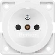 Berker Design Twin Socket outlets with earthing pin / Switch Socket outlets with earthing pin Socket outlet with earthing pin - enhanced contact protection - screw terminals 16 A 2pole + earth
