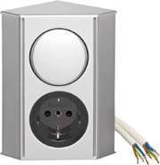 Berker Twin-Box Combinations switch/socket outlet Twin-Box with on/off switch/socket outlet SCHUKO 215 - screw terminals 16 A Switching current 16 AX Lead 3 x 1.5 mm² Light fitting cable 2 x 0.