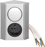 Berker Twin-Box Combinations switch/socket outlet Twin-Box with on/off switch/socket outlet with earthing pin 215 - enhanced contact protection - screw terminals 16 A Switching current 16 AX Lead 3 x